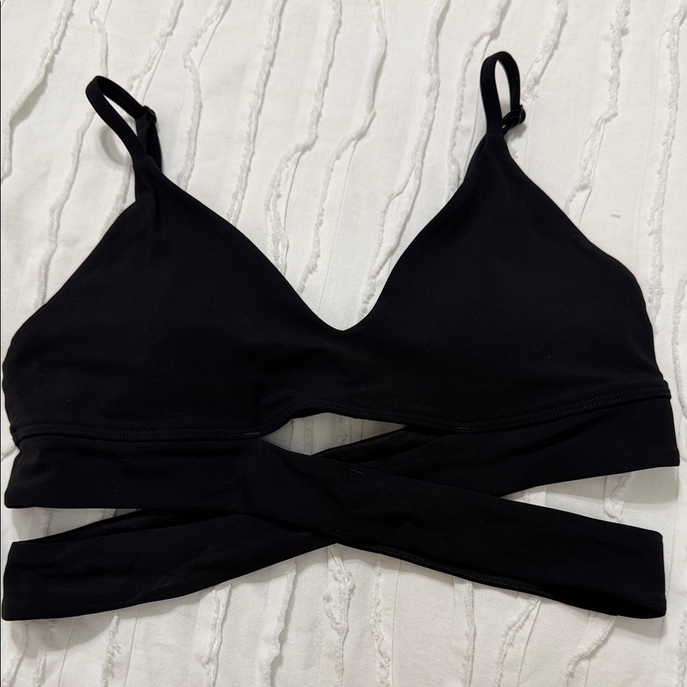Lululemon Black Cross-Strap Sports Bra
